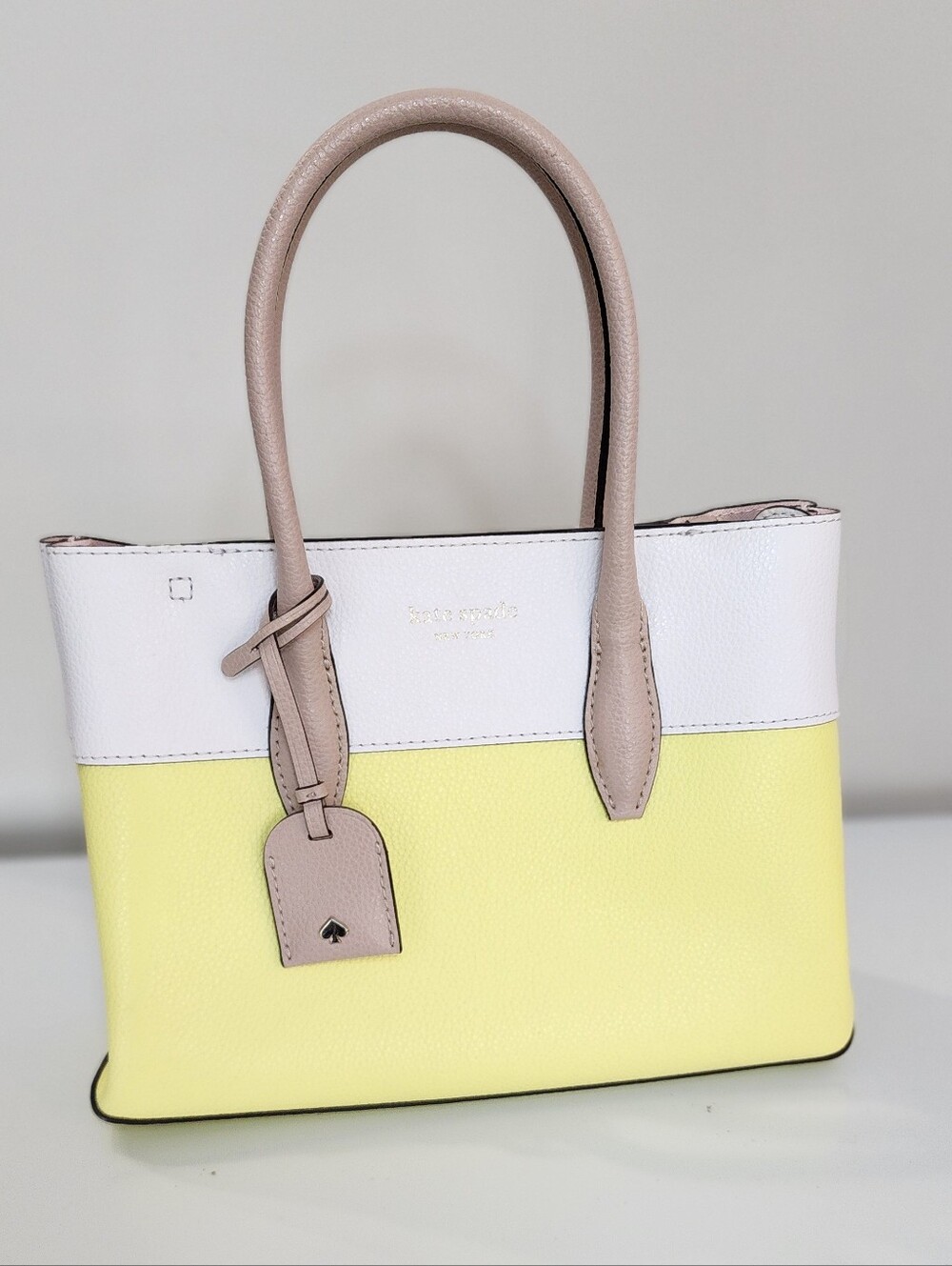 Kate Spade New York Eva colorblock small top zip satchel Yellow